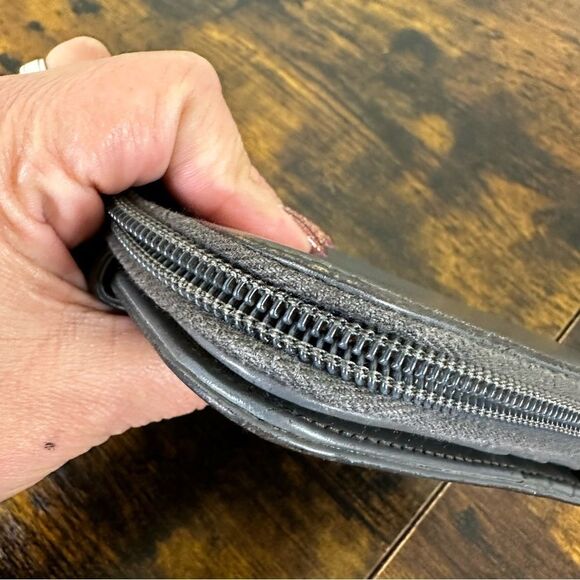 Prada Gray Leather Wallet W/ Certificate of Authenticity - Picture 5 of 15